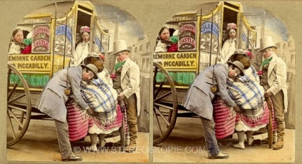 Koloriertes Stereophoto um 1860 ... (c) stereoskopie.com Koloriertes Stereophoto um 1860 ... (c) stereoskopie.com